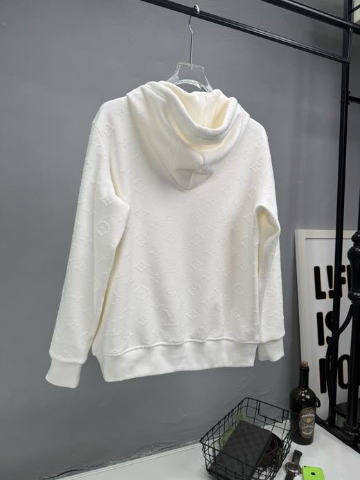 轻奢老花提花男士秋冬加绒拉链连帽卫衣外套 特惠 Z-15706 商品图1