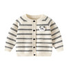 熊猫条纹加绒韩版男童毛衣秋冬纯棉宝宝毛衣A类帅气加厚婴儿外套 商品缩略图4