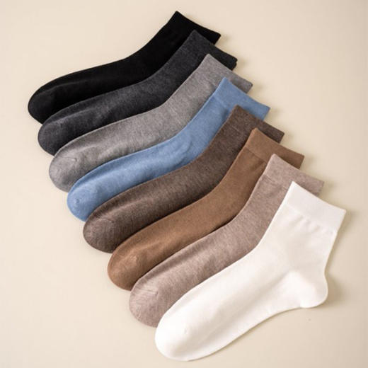 日系纯色防臭吸汗中筒袜透气无骨羊毛袜-纪念日百货门店同款166893443 商品图2