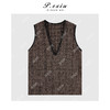 PanYiXiu/潘依绣羊毛复古精致小香风格纹编织V领无袖马甲M9095 商品缩略图1