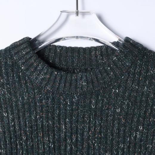 SDSA男士秋冬新款痞帅男装慵懒风下摆拼接圆领毛衣潮流百搭针织衫 商品图2