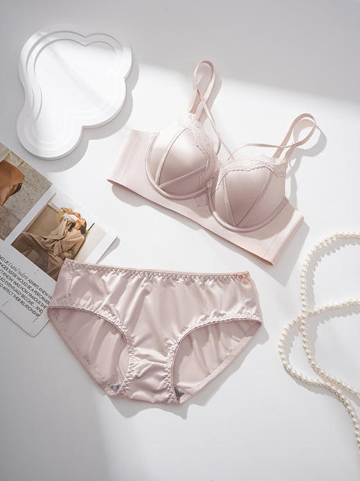 GZ性感纯欲风蕾丝半边不空杯内衣套装同色内裤(LH)(LD)-纪念日百货167898115 商品图3