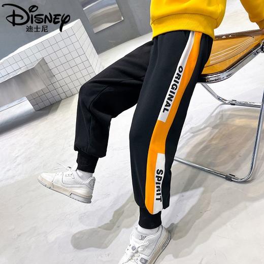 迪士尼男童裤子加绒加厚儿童棉裤一条过冬男大童保暖裤男孩运动裤 商品图5