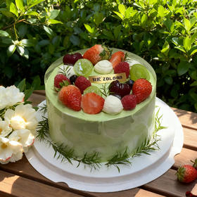 半糖丨ins·果乐 开心果草莓松子蛋糕