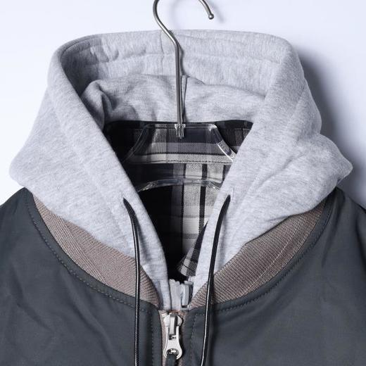 25973SDSA男士秋冬新款痞帅男装潮牌拼接假两件拉链连帽羽绒服百搭时尚 商品图2