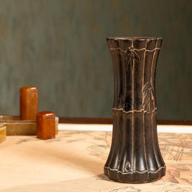 清	紫檀竹节花插