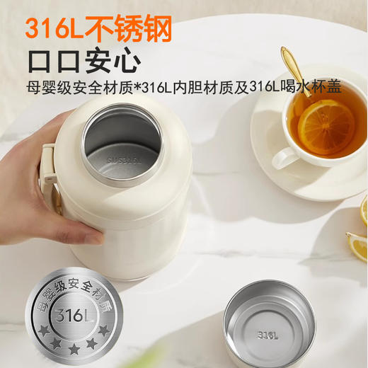 九阳电水壶旅行水壶便携烧水保温壶316L内胆大容量开水瓶电热水杯 商品图1