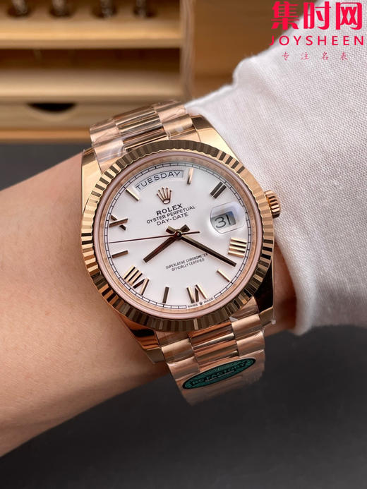 RC配重版 重量200克+ 玫瑰金白罗马DD 劳力士星期日历型系列 日志40mm 商品图8