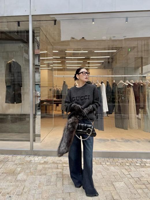 古驰 2025 FW字母提花针织圆领毛衣（DY） 商品图5