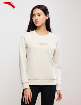 【S/M/L/2XL断码】安踏易打理卫衣丨圆领套头衫女士秋冬季休闲运动上衣162447740【库存有限，无货将作退款，介意勿拍】
