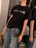驴家 25年最新款 黑色刺绣T恤(KX*MM) 商品缩略图4