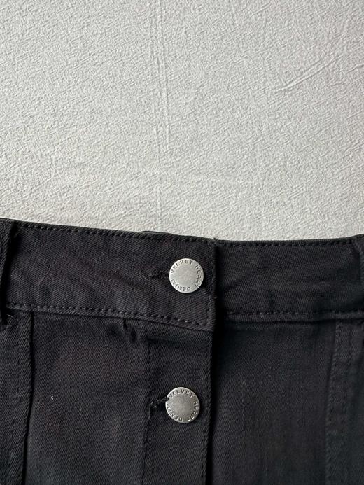 贝壳三 高腰纯色简约排扣牛仔裙小A字微包臀遮肉半身裙C110821 商品图2