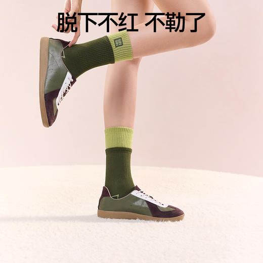 SIINSIIN双罗口刺绣袜2025新款爆款运动吸汗防臭秋冬刺绣长袜子 商品图3