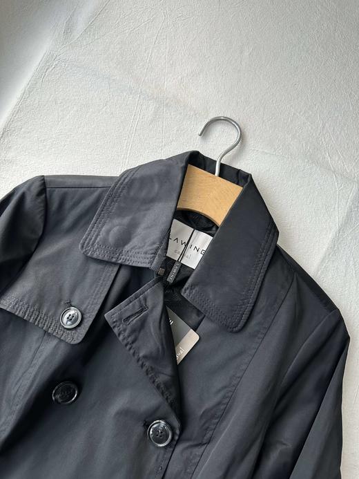 贝壳三 气质百搭正肩收腰显瘦风衣双排扣棉质中长款外套C110820 商品图6