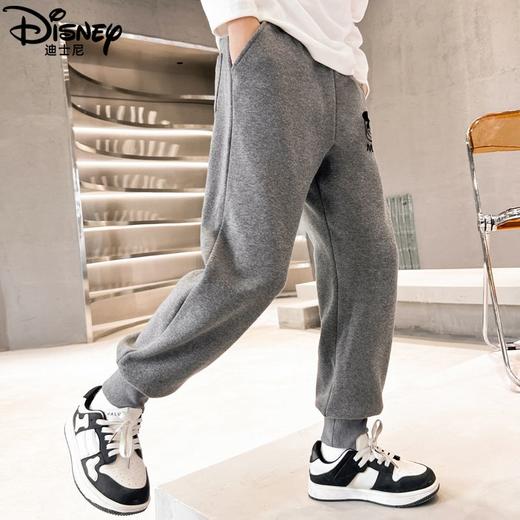 迪士尼男童裤子冬季加绒加厚洋气潮儿童秋装男运动裤一体绒冬装 商品图6