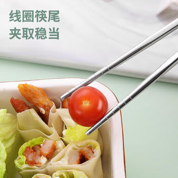 美厨（maxcook）304不锈钢筷子勺子餐具套装 便携式筷勺三件套 牛油果绿MCGC0611 /厨具 /餐具 /便携餐具套装 商品图2