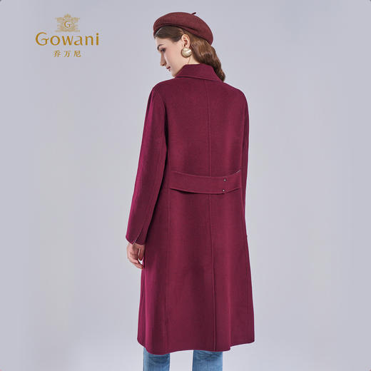乔万尼新款绵羊毛中长款大衣高级感双面尼EI4A585 商品图4