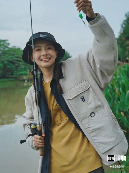 N.T.C 诺D卡 白帆日系全开襟多口袋摇粒绒情侣款外套 WT923 商品图3