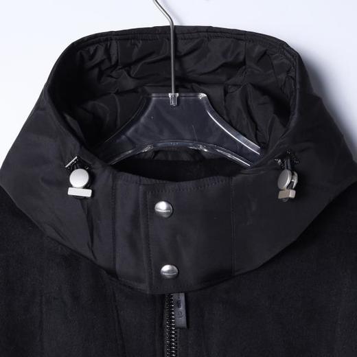 250511SDSA秋冬新款痞帅男装潮牌简约拼接拉链立领连帽鹅绒服外套百搭 商品图2