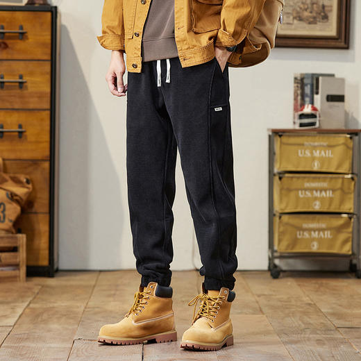 【YW】无忧购加绒加厚休闲裤秋冬款灯芯绒保暖男款运动卫裤（截单后3-5天发货) 商品图4