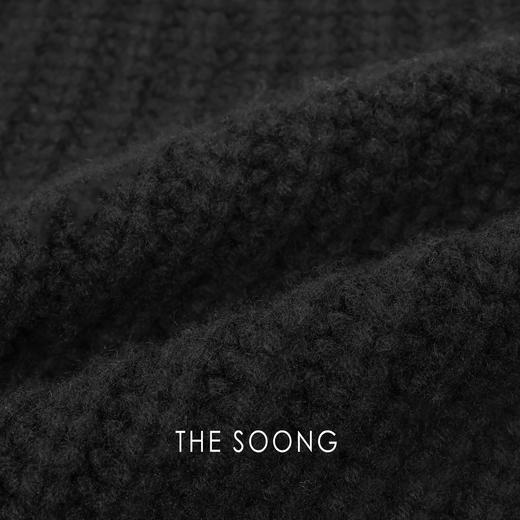 THESOONG"极简暖冬"纯绵羊毛高支保暖手工珠地织法圆领毛衣HBMY7974 商品图2