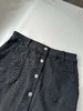 贝壳三 高腰纯色简约排扣牛仔裙小A字微包臀遮肉半身裙C110821 商品缩略图7