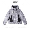 25371SDSA男士秋冬新款痞帅男装潮牌扎染拼接拉链立领连帽羽绒服外套 商品缩略图1