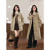 鹿向南「文诗入画」气质复古英伦风风衣女秋冬小众高级卡其色外套 商品缩略图4