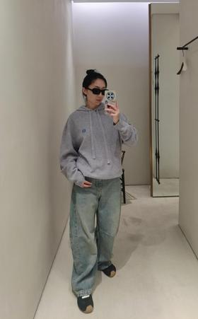 罗意威 25Fw早秋新款 Anagram 刺绣羊毛连帽针织衫 男女同款情侣系（DQJ*MM）