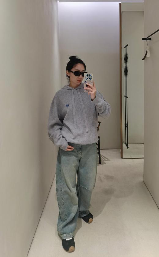 罗意威 25Fw早秋新款 Anagram 刺绣羊毛连帽针织衫 男女同款情侣系（DQJ*MM） 商品图0