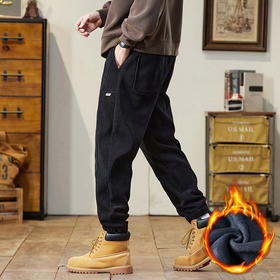 【YW】无忧购加绒加厚休闲裤秋冬款灯芯绒保暖男款运动卫裤（截单后3-5天发货)