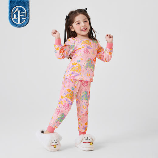 【云优选】年衣童装家居服套装冬季新款男女童居家内衣盛世跃马家居服套装 商品图4