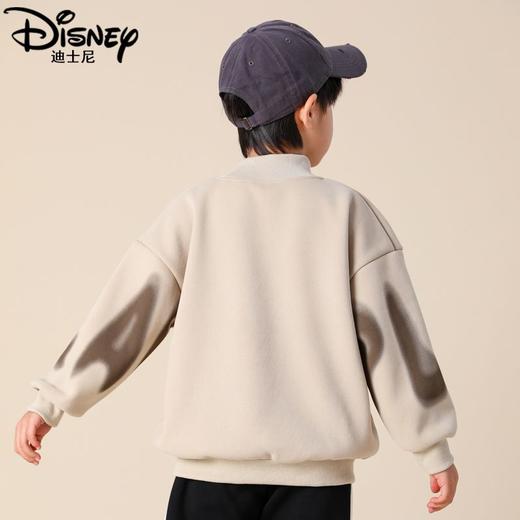 迪士尼男童加绒卫衣一体绒2024新款冬季儿童加厚上衣男大童打底衫 商品图7