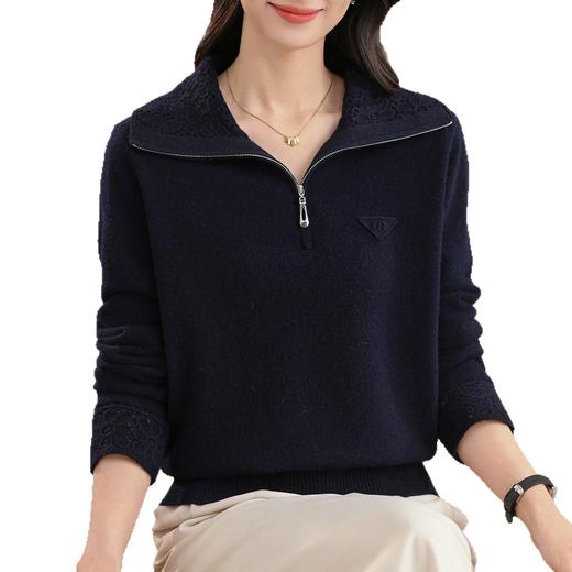 CC 13-98836大翻领毛衣羊毛打底衫轻奢显瘦上衣 商品图4