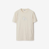 【一】BURBERRY 巴宝莉 男士佩斯利马术骑士徽标刺绣棉质圆领短袖T恤 米色 8097879 C1409 商品缩略图0
