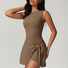 跃牌【轻匀系列】假两件防走光紧身运动连衣裙显瘦休闲健身美背瑜伽网球裙LT016 商品缩略图2