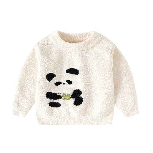 可爱熊宝半边绒加厚款儿童毛衣云感软糯A类婴儿毛衣秋冬宝宝毛衣 商品图4