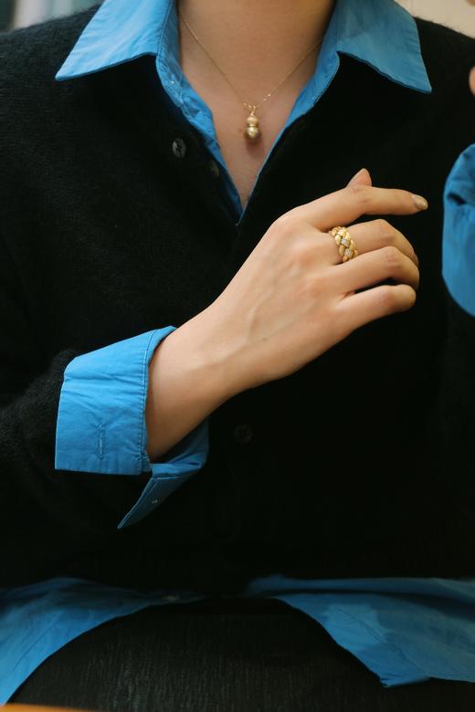 手工拉丝 海水金珠葫芦吊坠  送素链 商品图5