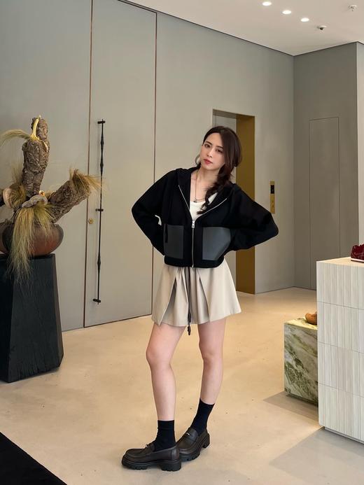 罗意威 25Fw秋冬新款 皮牌羊毛拉链连帽针织开衫（DQJ*MM） 商品图1