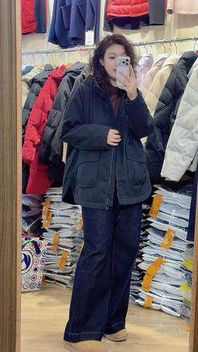 水淼2025冬新款一手长休闲棉服1448