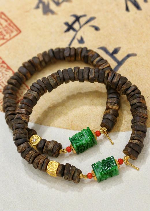 沉香翡翠手链 商品图2