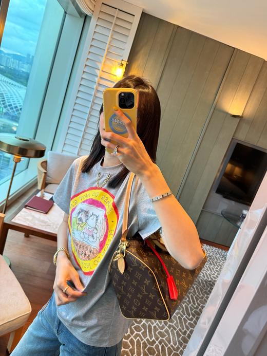 驴家 25年新品🆕✖️Grace·Coddington联名的猫猫系列 灰色猫猫印花T恤(KX*MM) 商品图1