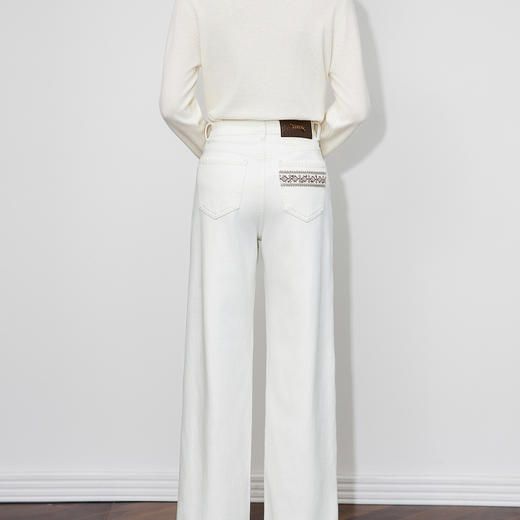 「高货wl」全新升级【铂金会员247/天猫329/差价82】(65454)洛诗琳2025秋冬重工刺绣钉珠民族风窄版直筒加绒牛仔裤女 商品图1