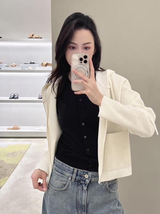 罗意威 25Fw秋冬新款 皮牌羊毛拉链连帽针织开衫（DQJ*MM） 商品图8