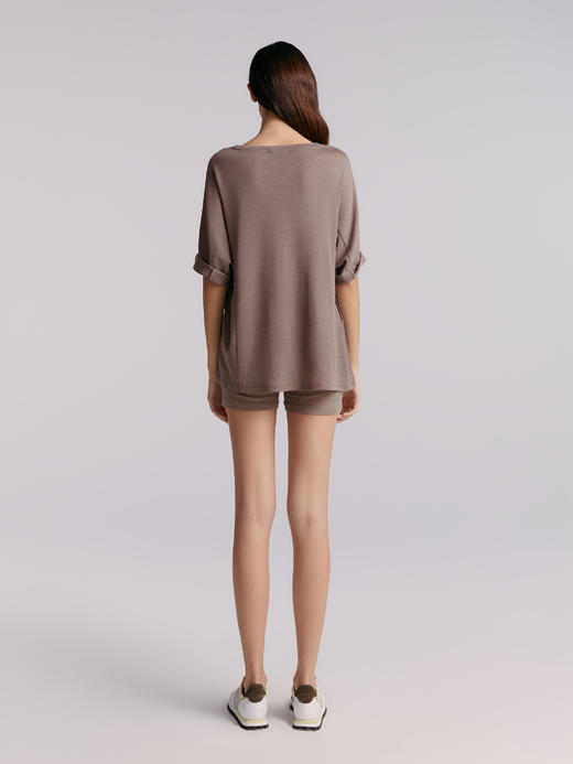 Her Senses｜时装 12HTS08J1 宽松拼接短袖 [ 岩石灰GY08 / 含羞草黄YL06 ] 商品图4