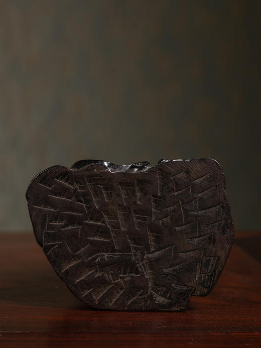 清	紫檀木雕自在观音像 商品图4