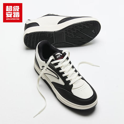 超级安踏BASIC丨板鞋女鞋夏季经典小白鞋厚底增高休闲鞋子女122538003U 商品图1