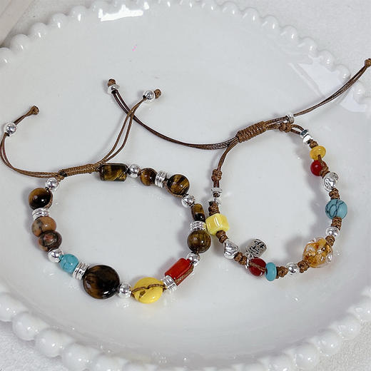 国风文创编织陶瓷可调节手链-纪念日百货门店同款167294792 商品图0