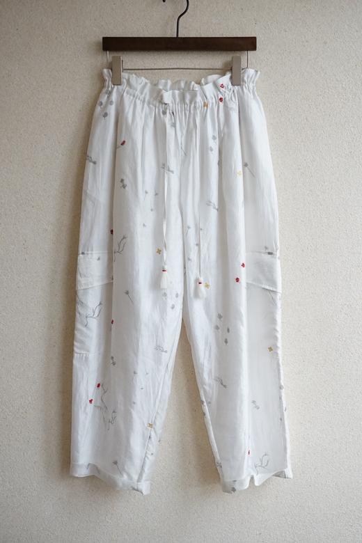 Bunon刺绣阔腿裤 商品图3