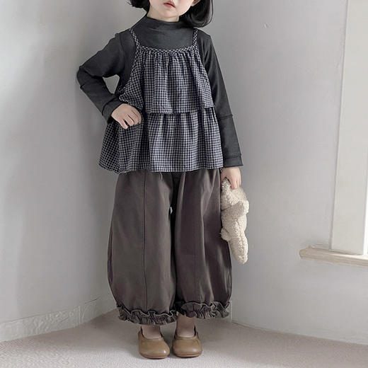 裁缝学苑TQ182女童韩系套装纸样儿童森系叠穿打底衫吊带裤子三件套样板图纸 商品图3